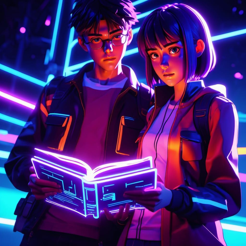 Epic Future Diary in Vibrant 3D Anime Art