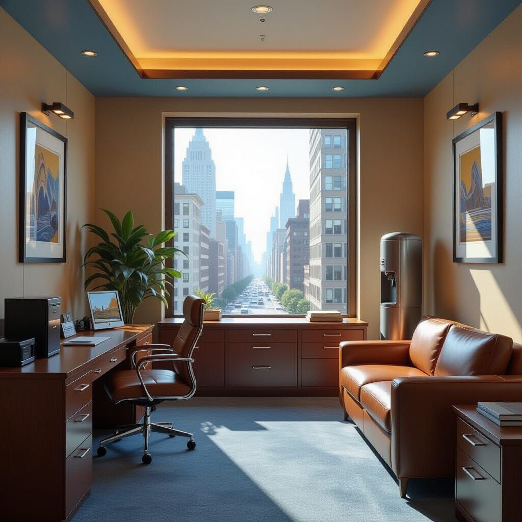 Executive Office with Futuristic Minimalist Design