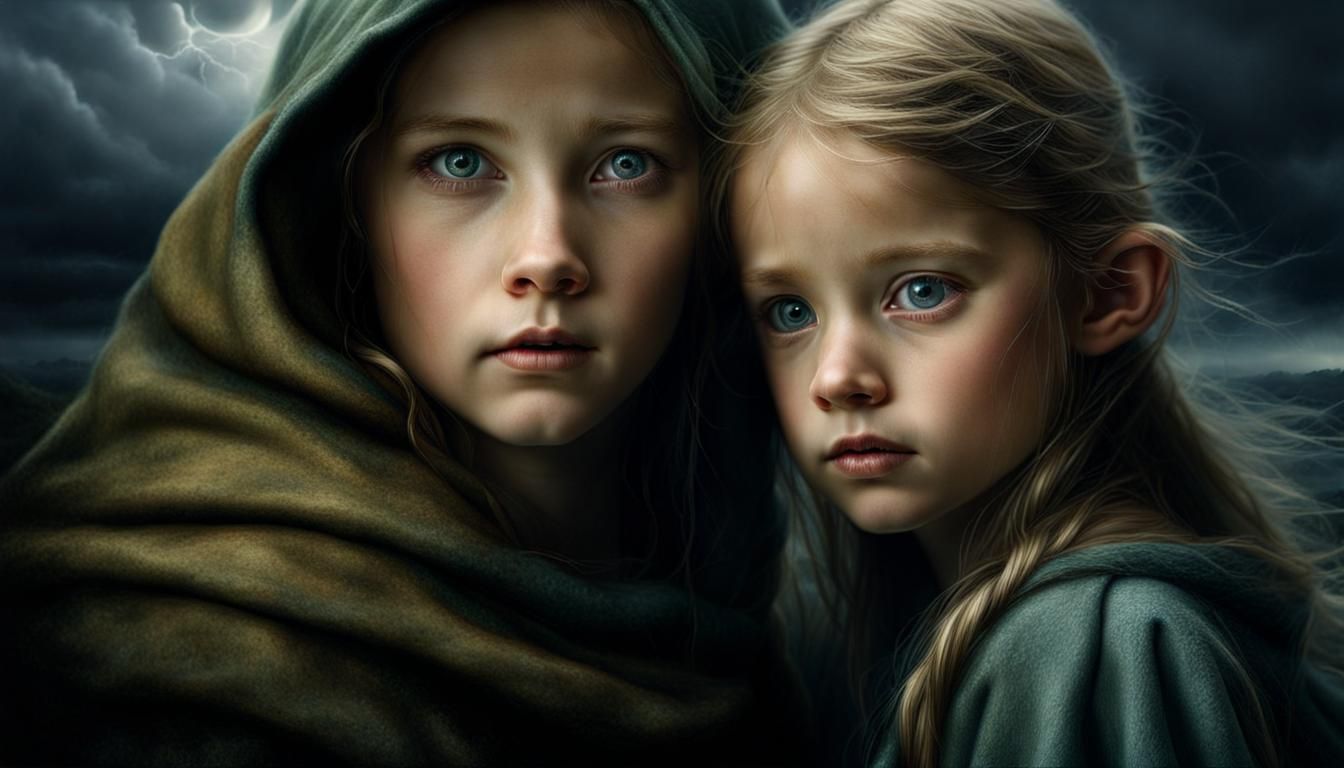 Hobbit Portrait: Dreams of Youth in Double Exposure