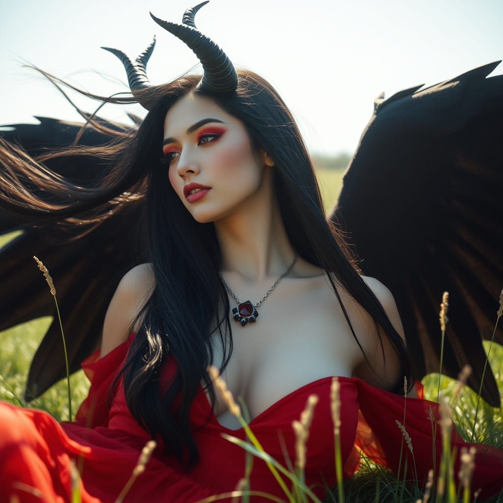 Ethereal Goddess in Cinematic Splendor