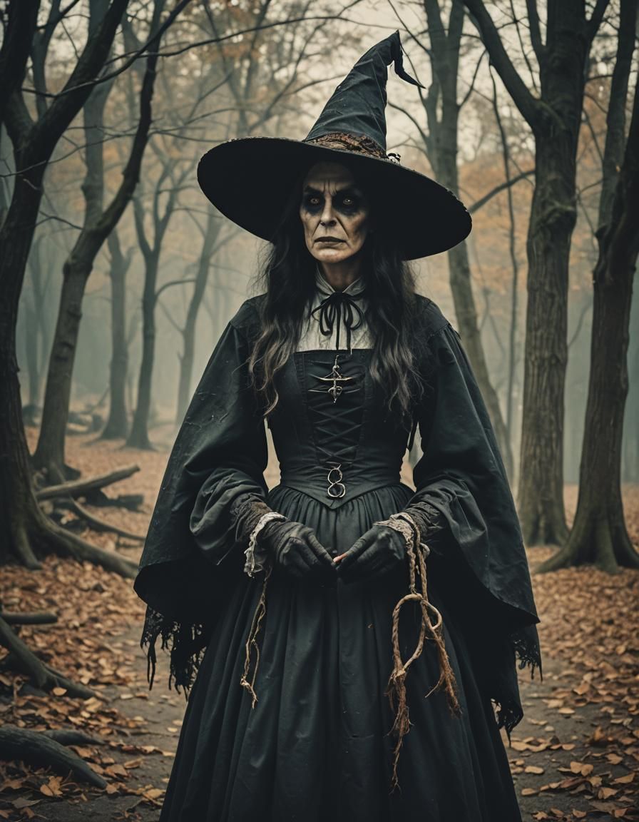 Gothic Salem Witch Cinematic Film Still