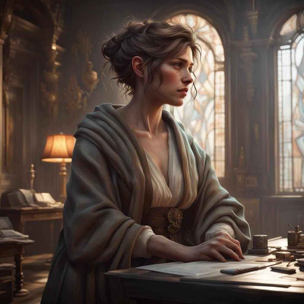 Write a narrative describing a scene in which a character explores a room filled with a variety of textured objects. Sho...