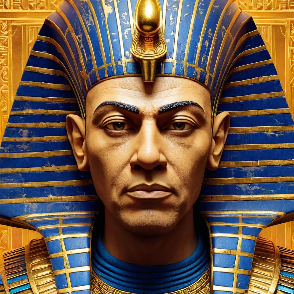 Majestic Pharaoh Portrait in Volumetric Lighting