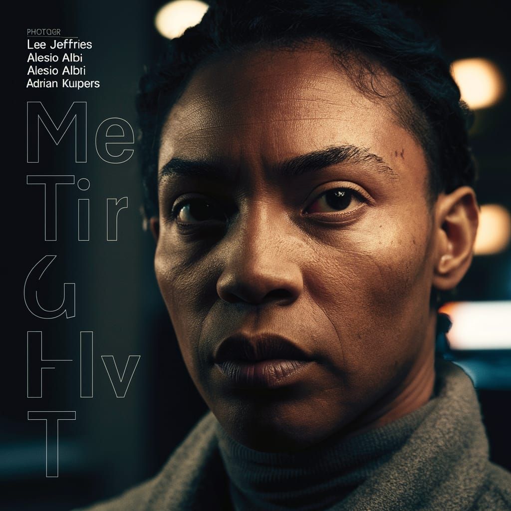 Intense Portrait with Modern Movie Poster Text