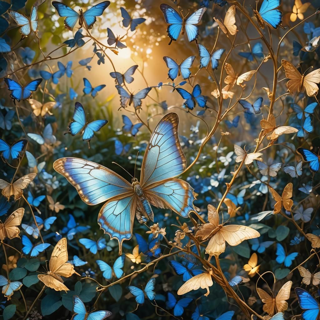 Surreal Lepidoptera in Golden Hour