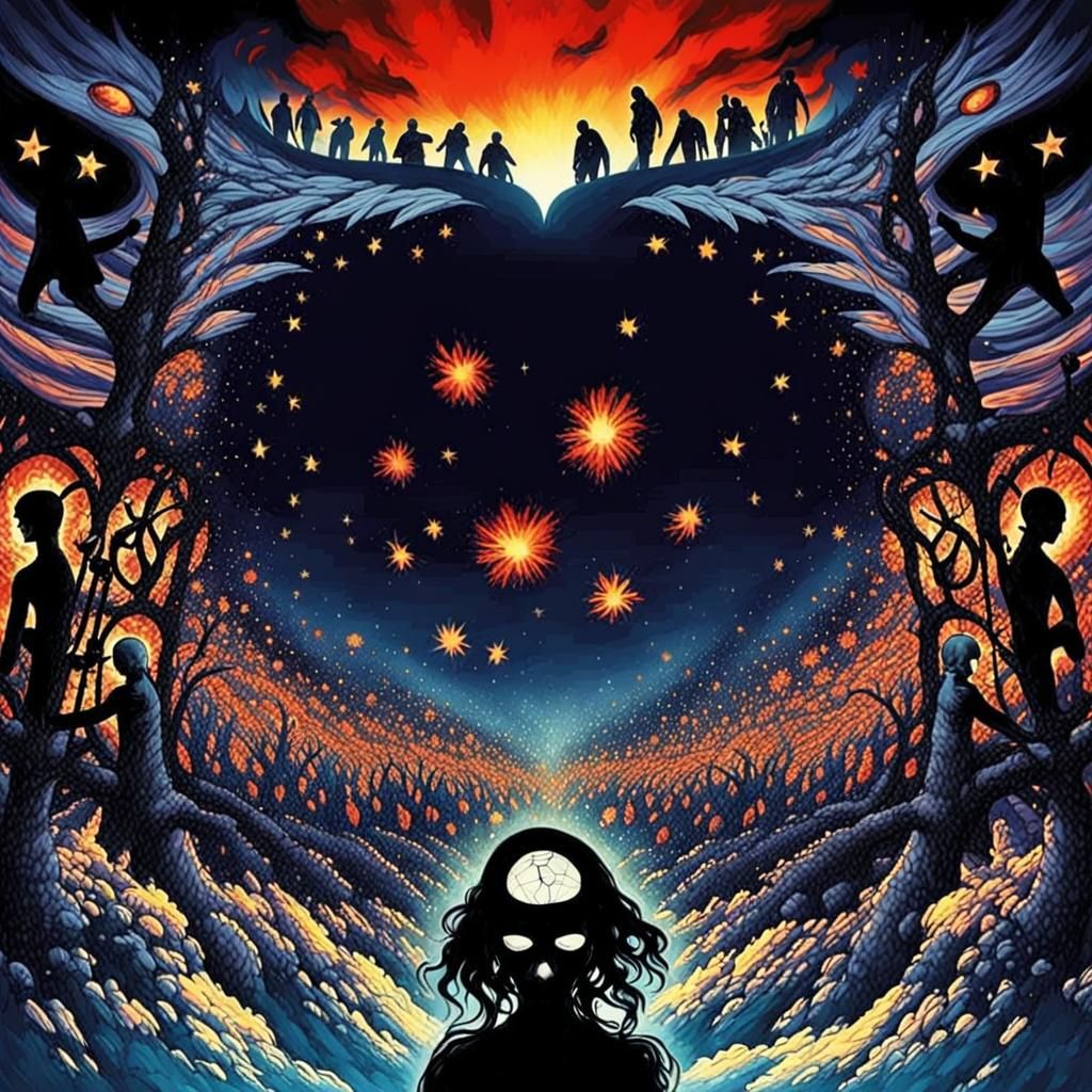 Contrasting Light and Shadow: A Cosmic Silhouette