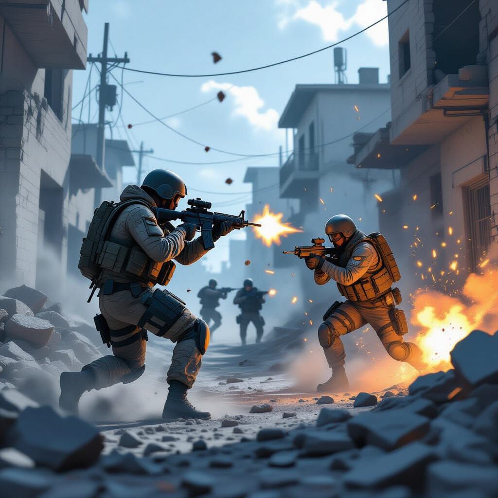 Standoff 2 Soldiers in Intense Urban Combat