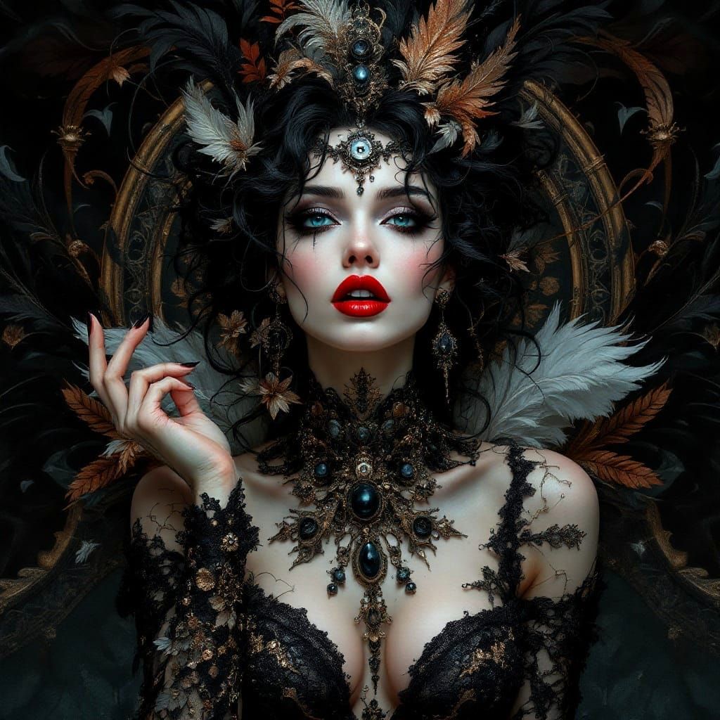 Baroque Gothic Faery Queen in Elegant Disguise