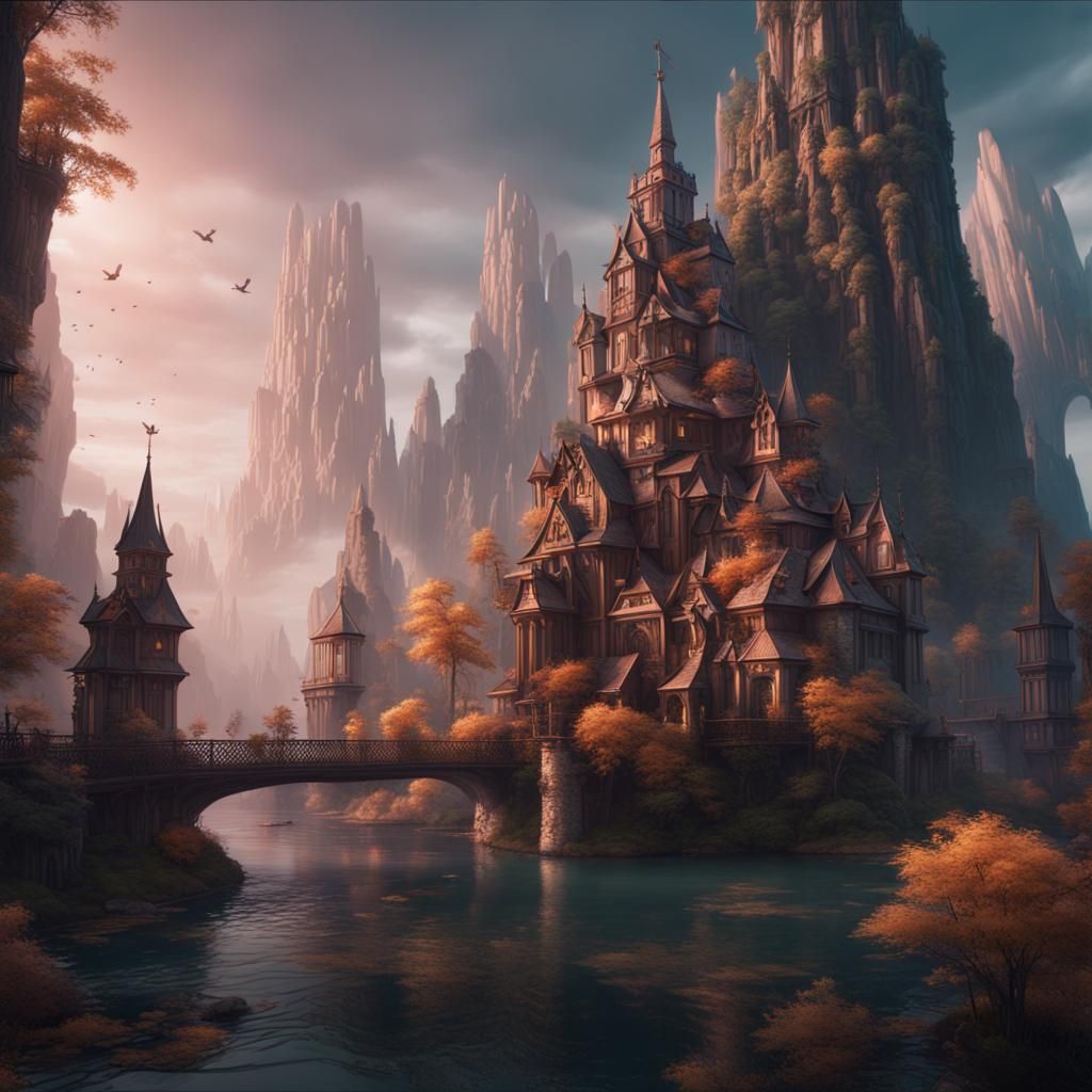 Fantastical Matte Painting in Deep Color