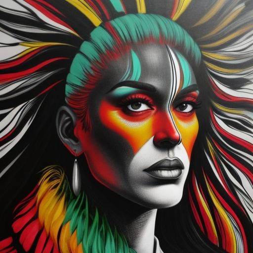 Abstract Black and White Composition