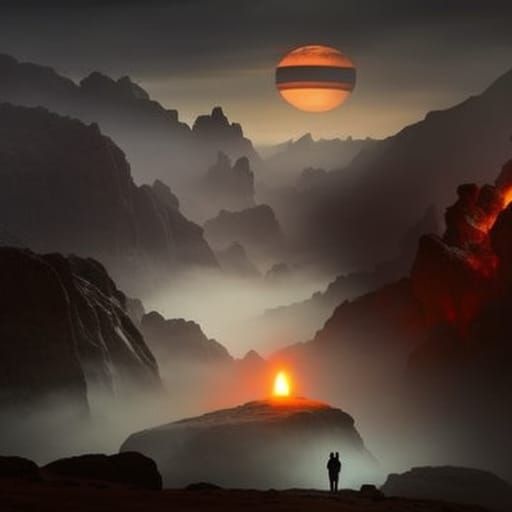 End of World: Desert Hole with Eternal Fire