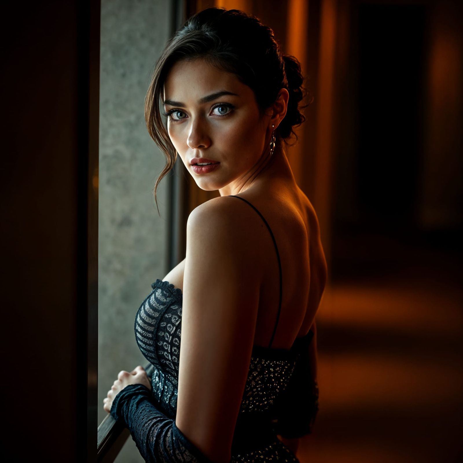 Ethereal Goddess Captured in Cinematic Film Still