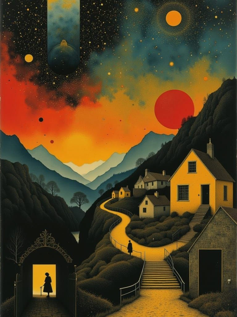 Golden Stairway to Celestial Bliss