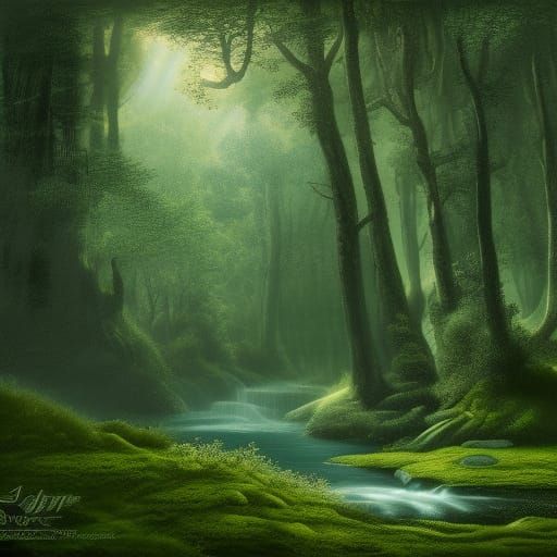 Dunadan Ranger in Deep Green Woods