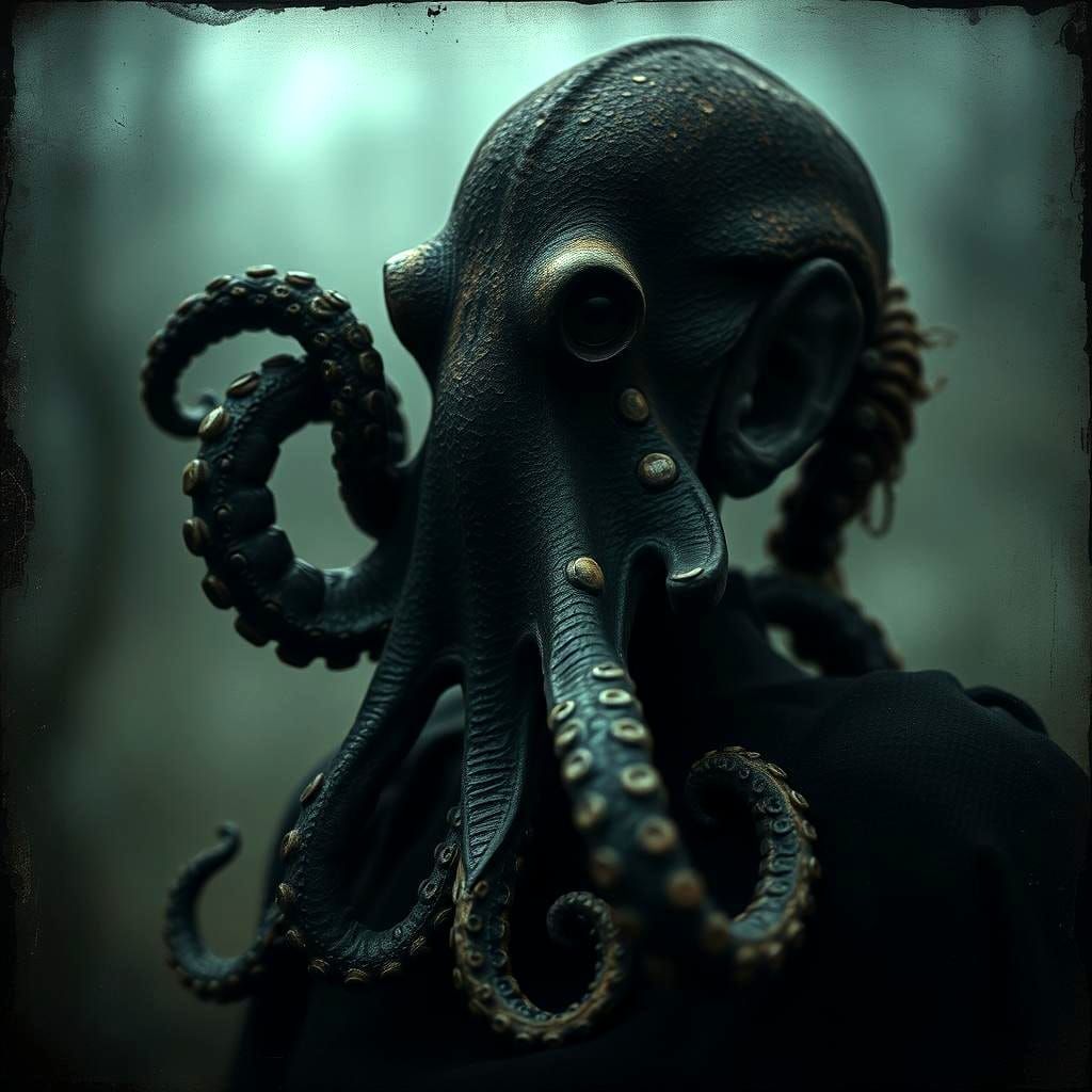 Octopus in Desolate Asylum: Distressed Photo