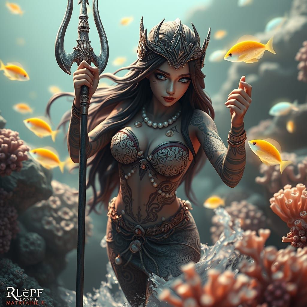 Mermaid Warrior Rising: WLOP Manhwa Style