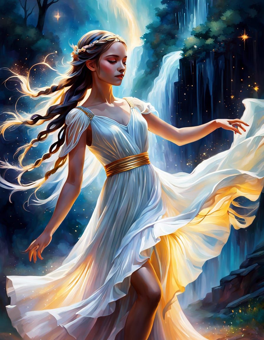 Dancer with Starlight Braided Hair