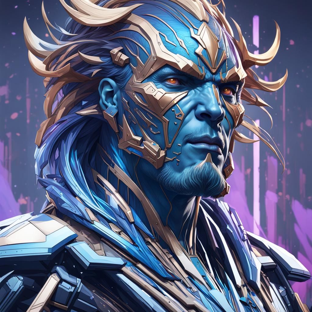 Detailed Portrait with Volumetric Lighting