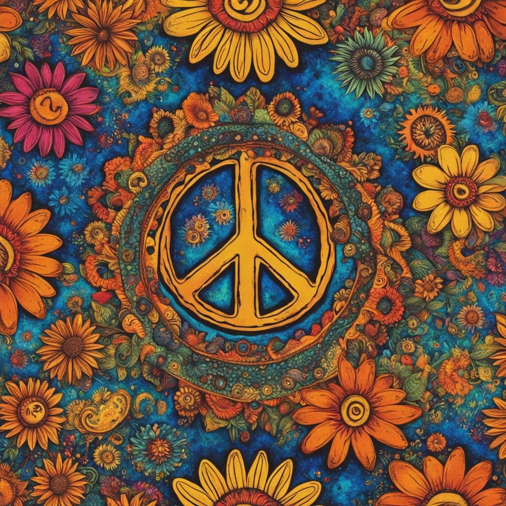 1960's peace symbol design