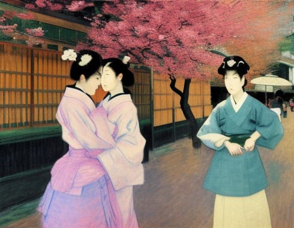 "Taisho era lesbian pulp fiction in Impressionistic style". ...