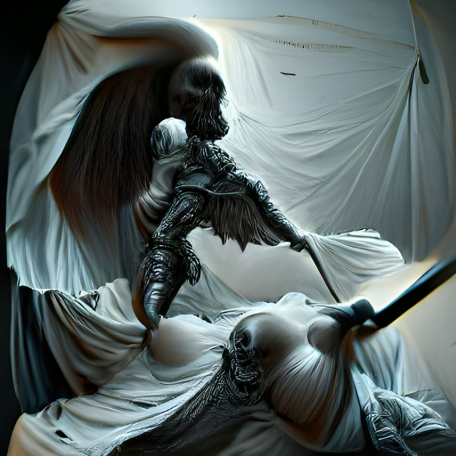 Angel of Death vs Lady Death in Hyperrealism