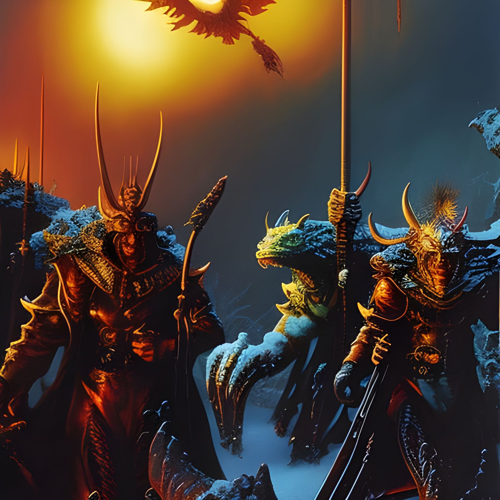 Demons Frolicking in a Hellish Blizzard