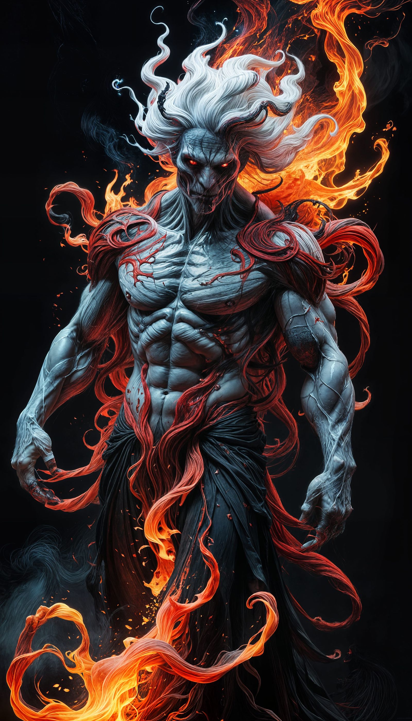 Flowing Demon in Dye-Transfer Style