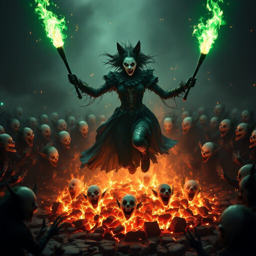 Surreal Werewolf Vaudeville in Dark Gothic Style