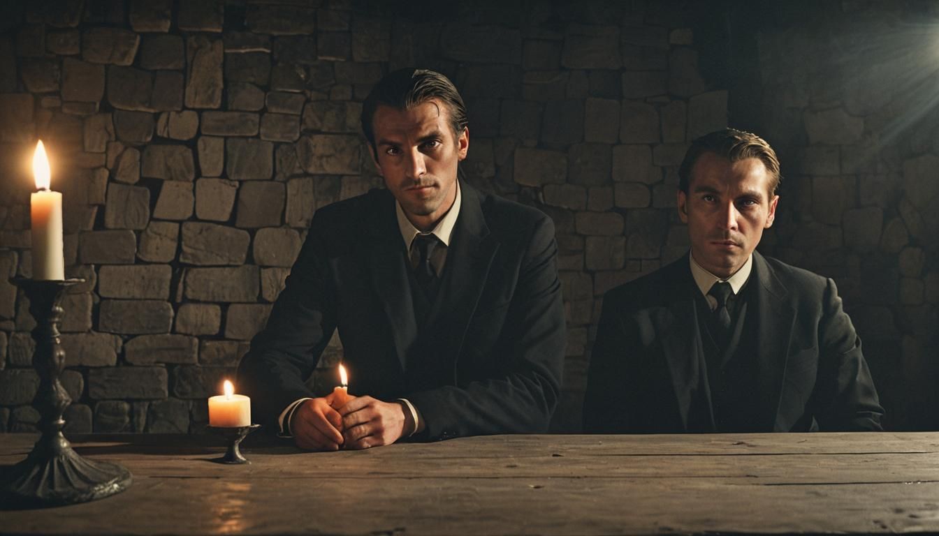 Dark Surrealism: Desperate Meeting by Candlelight