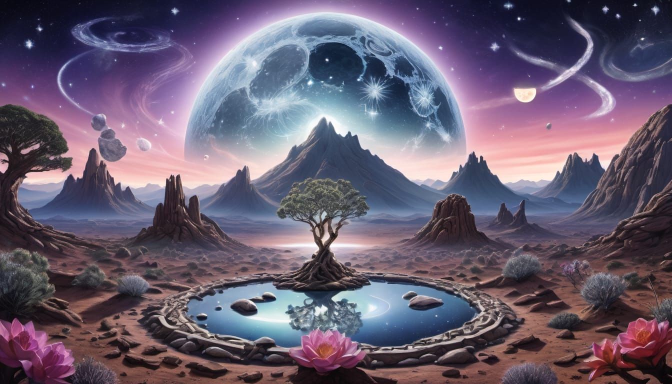 Australian Desert Rose Goddess with Phascogale and Crystalli...