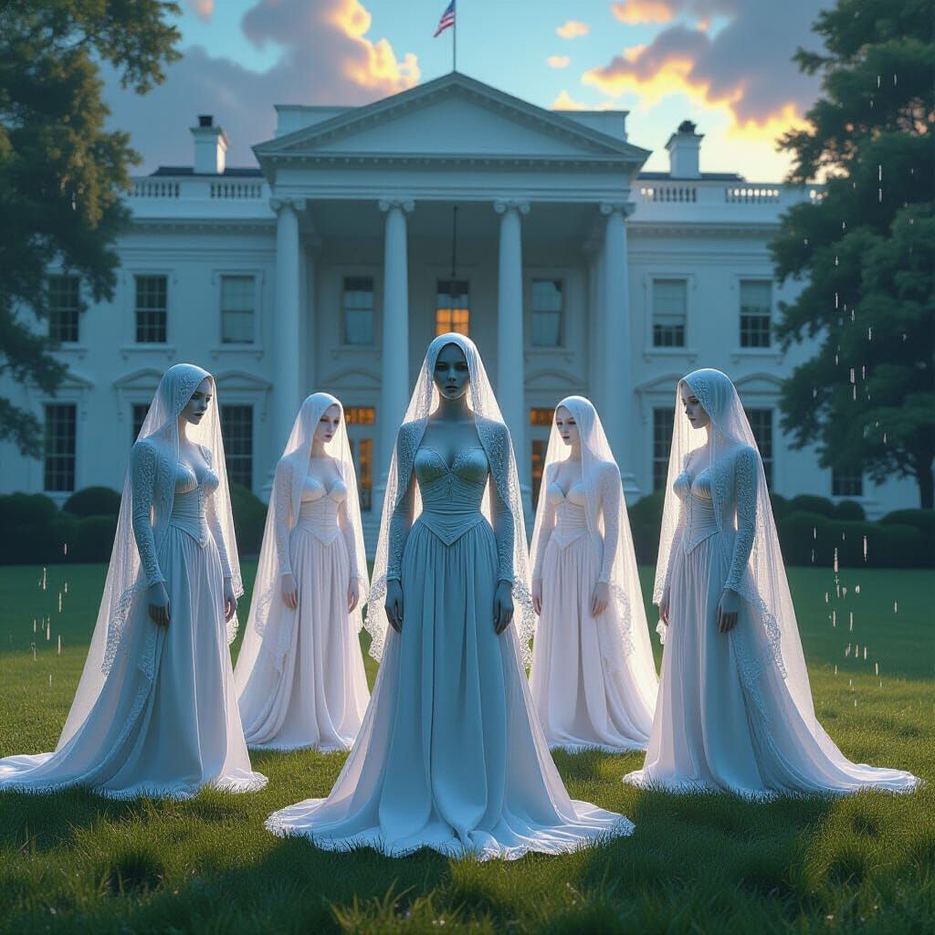 Sorrowful First Lady Ghosts on White House Lawn