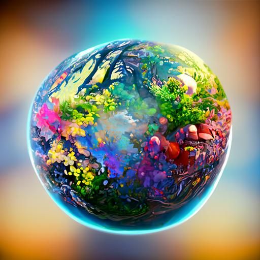 Colorful Watercolor Planet Earth in 8k Resolution