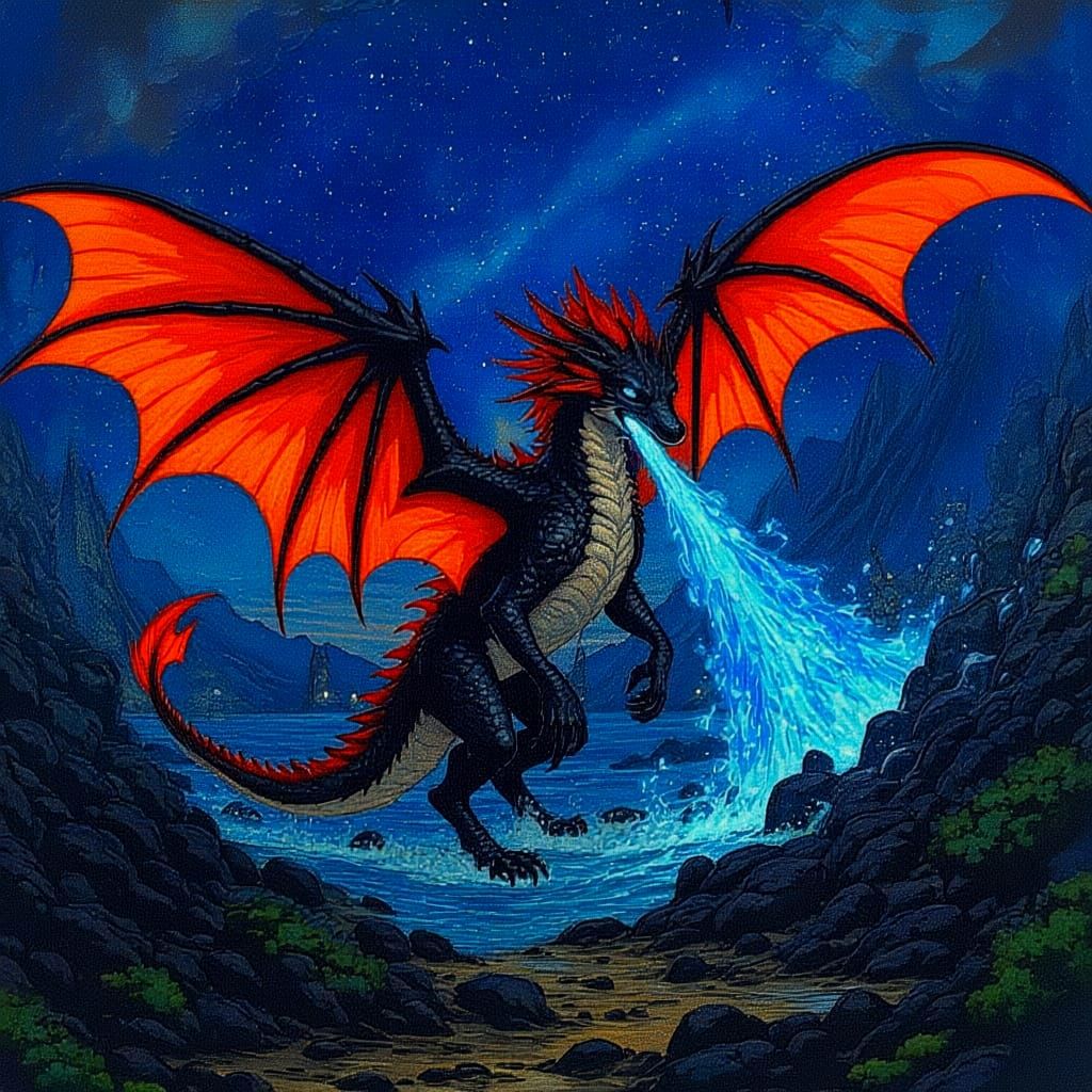 "Wings of Fire, Breath of Ice"🌋🐉🔥🌃