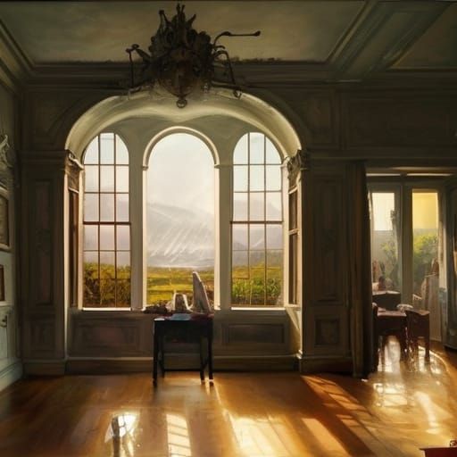 Stunning Colonial Home View from Ethereal Living Room