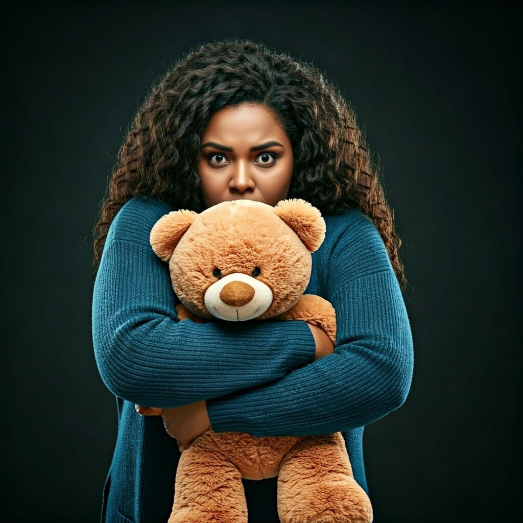 A Young Black Woman Finds Comfort in a Cozy Moment