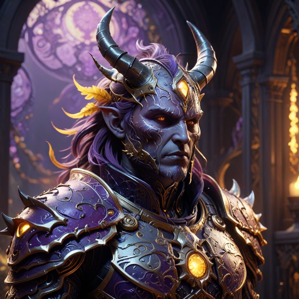 Dark Fantasy Warden in Greg Rutkowski Style