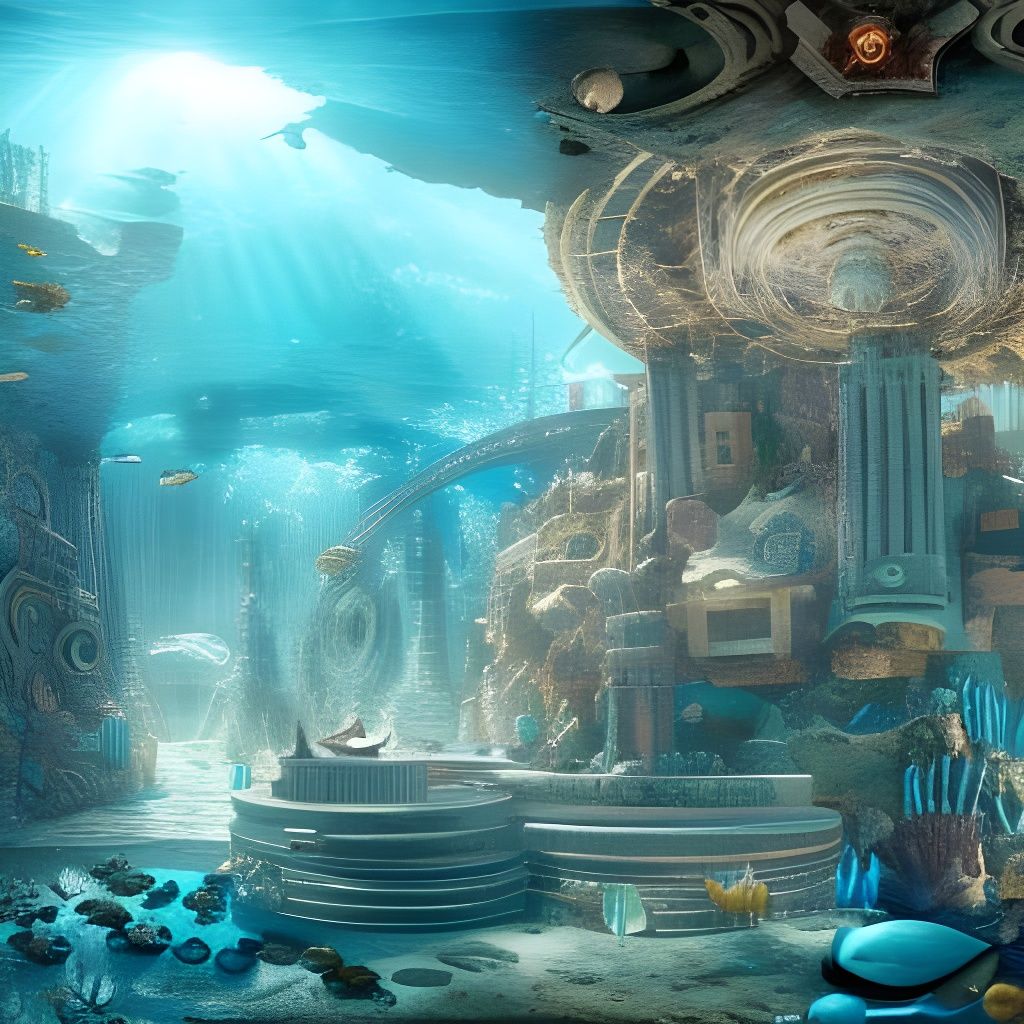 Epic Underwater Atlantis City: Digital Matte Painting