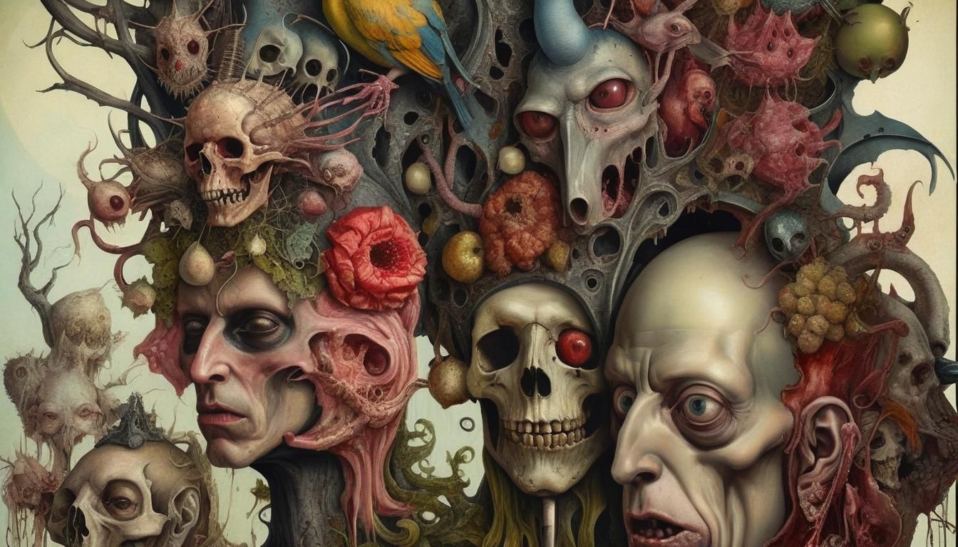 Horror Image in Style of Bosch and Arcimboldo