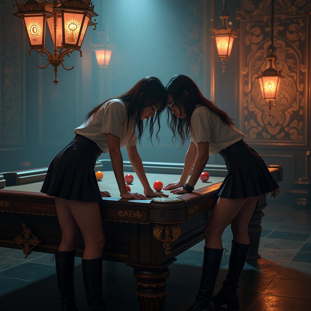 Celebrities Engage in High-Stakes Snooker in a Mystical, Lav...