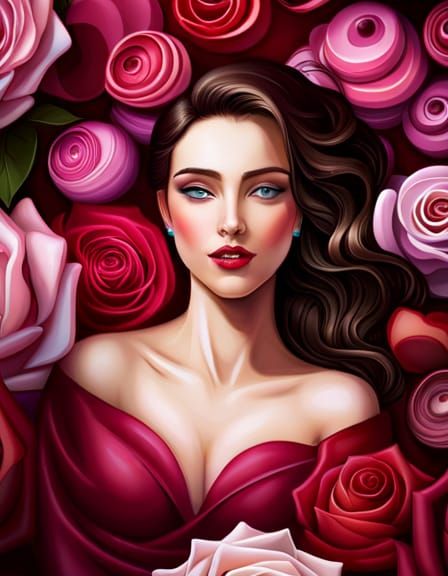 Sleeping Beauty in Roses: Hyperrealistic Disney Art