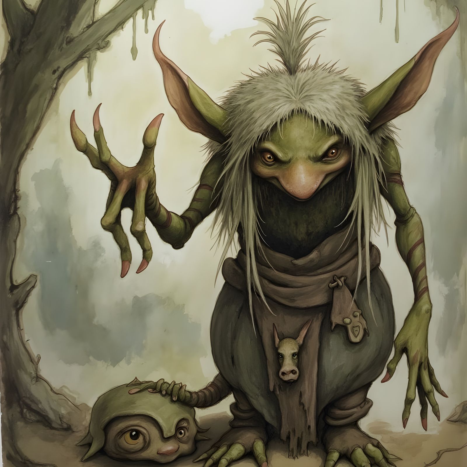 Cheeky Goblin Chef Illustration