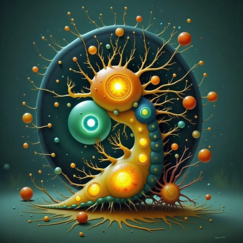 Bacterium and Cicada Song AI Art