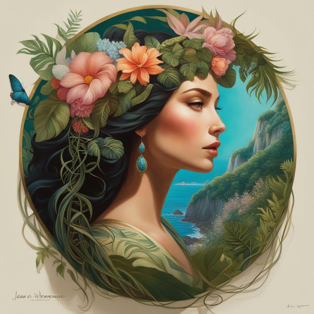 Tropical flowers - Portrait