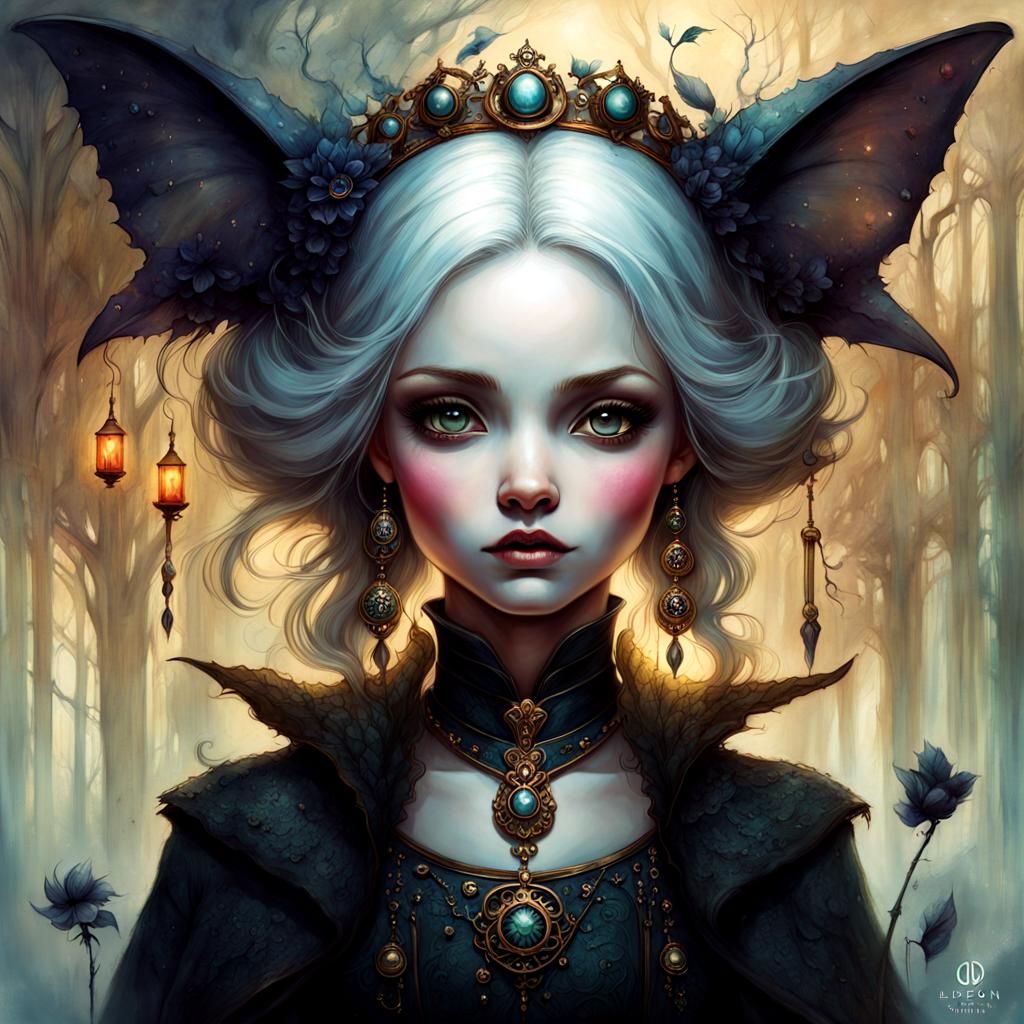 Ethereal Gothic Girl: Hyperdetailed Fantasy Art