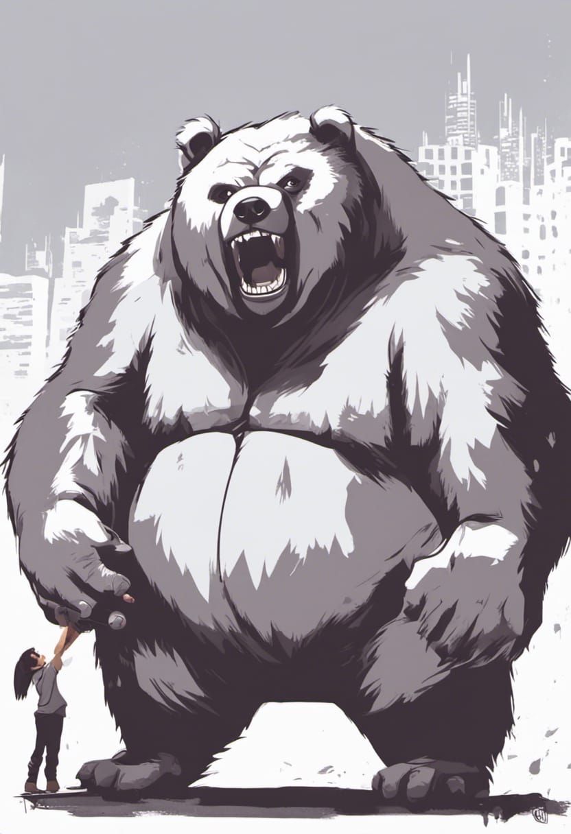 Obese Bear Shopping: Graffiti Street Art