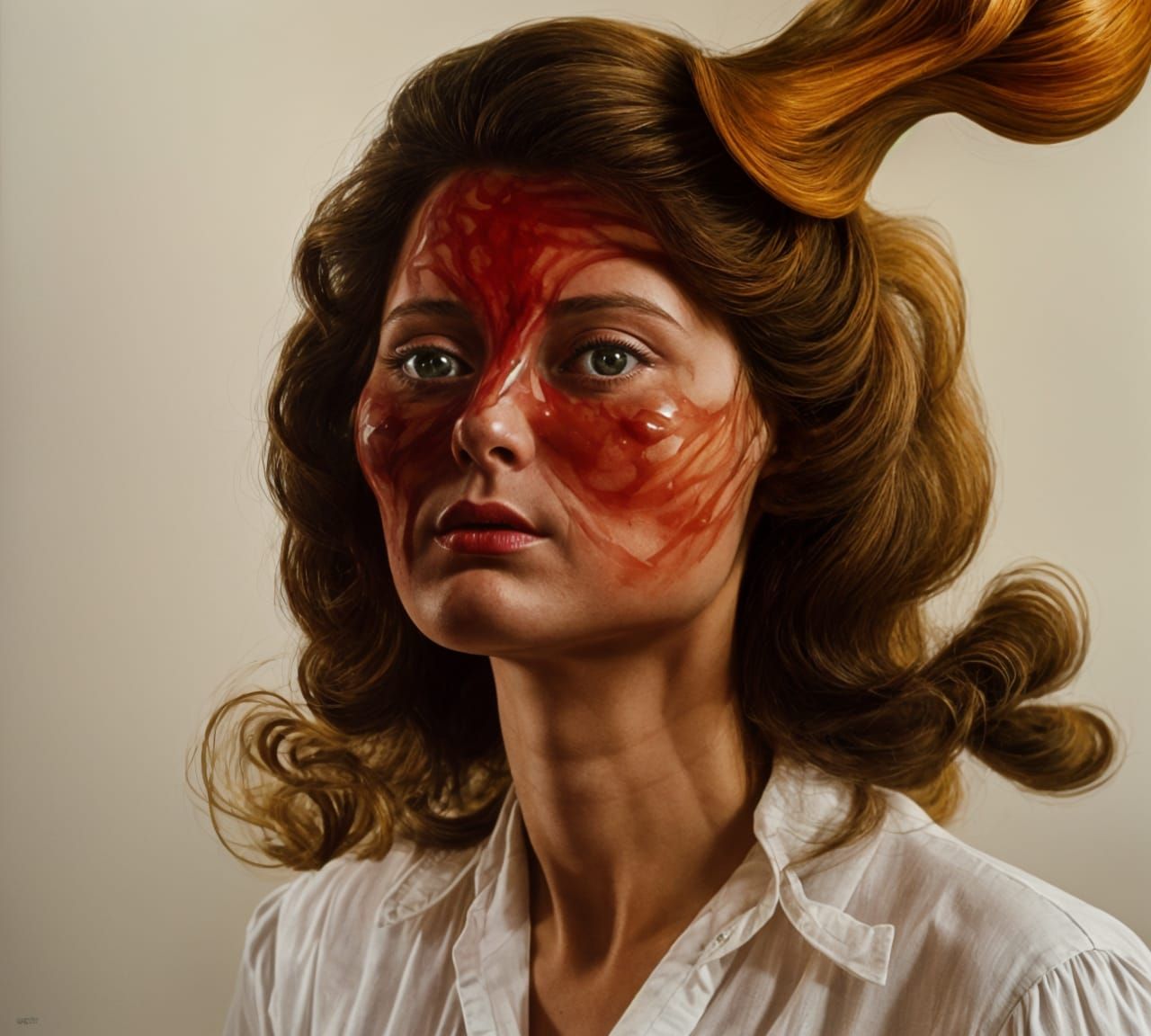 Woman Shopping: Photorealistic Portrait in Dreamy Style