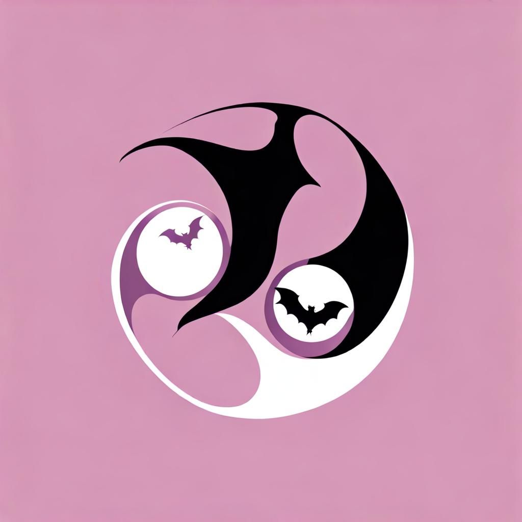 Yin-Yang with Bat and Dove