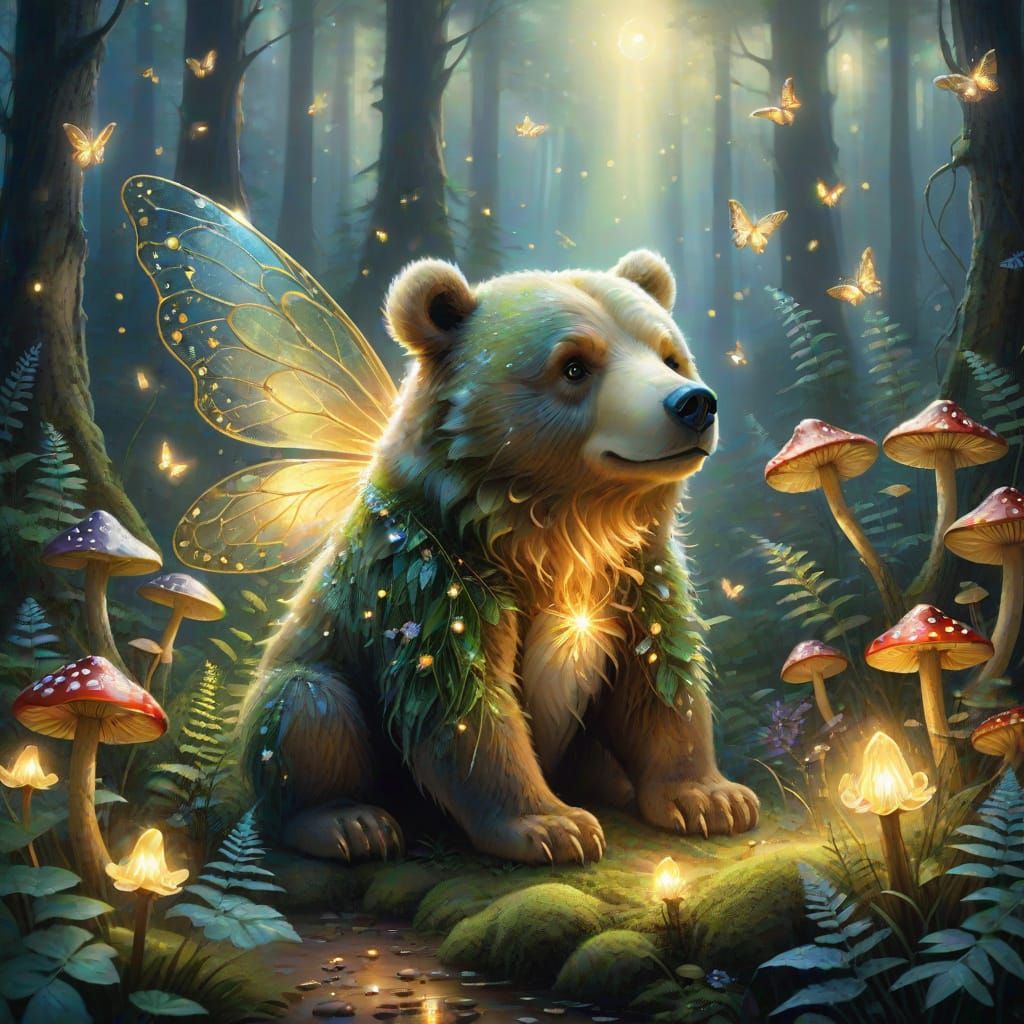 Magical fairy bear