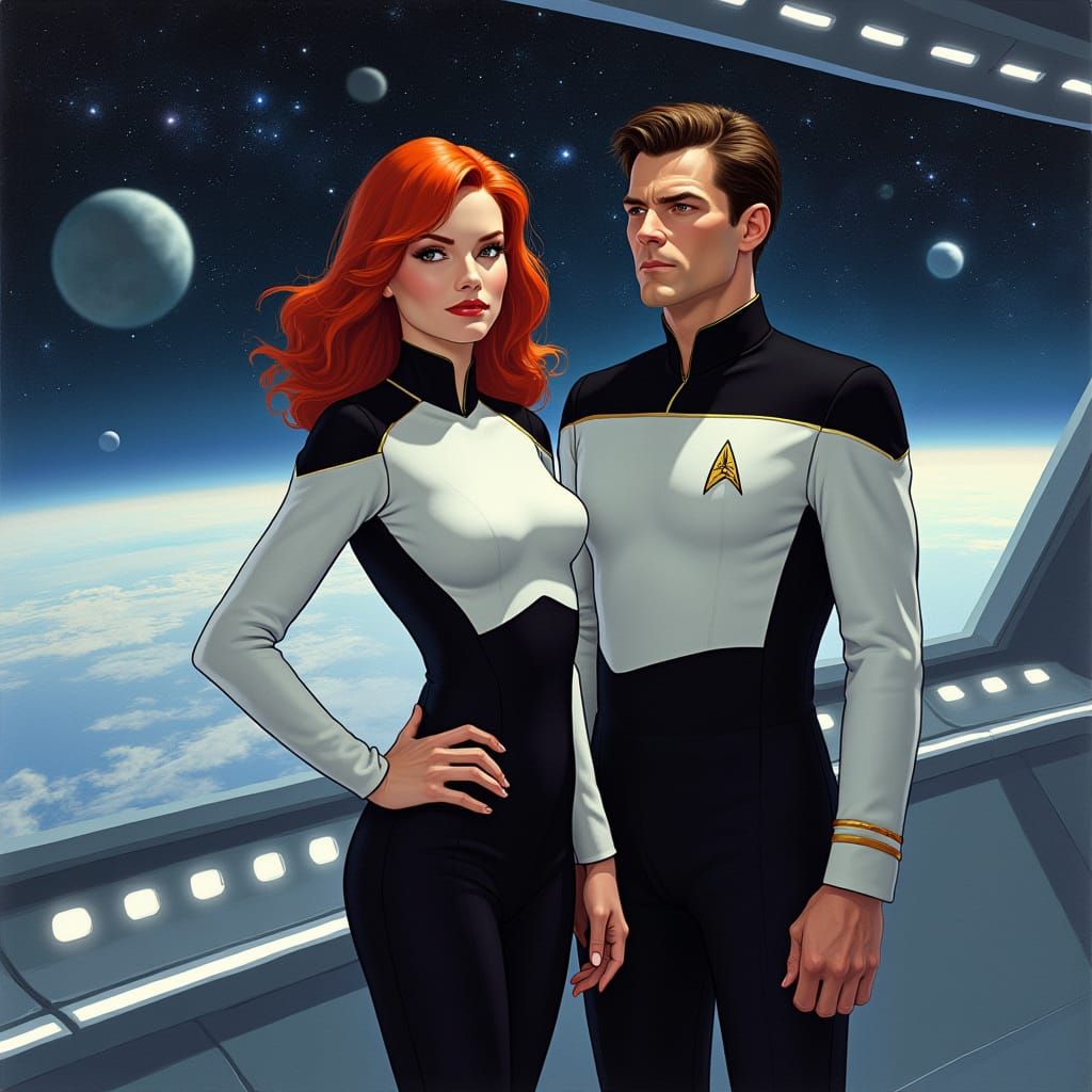 Starfleet Officer and Commander Riker on the USS Enterprise ...