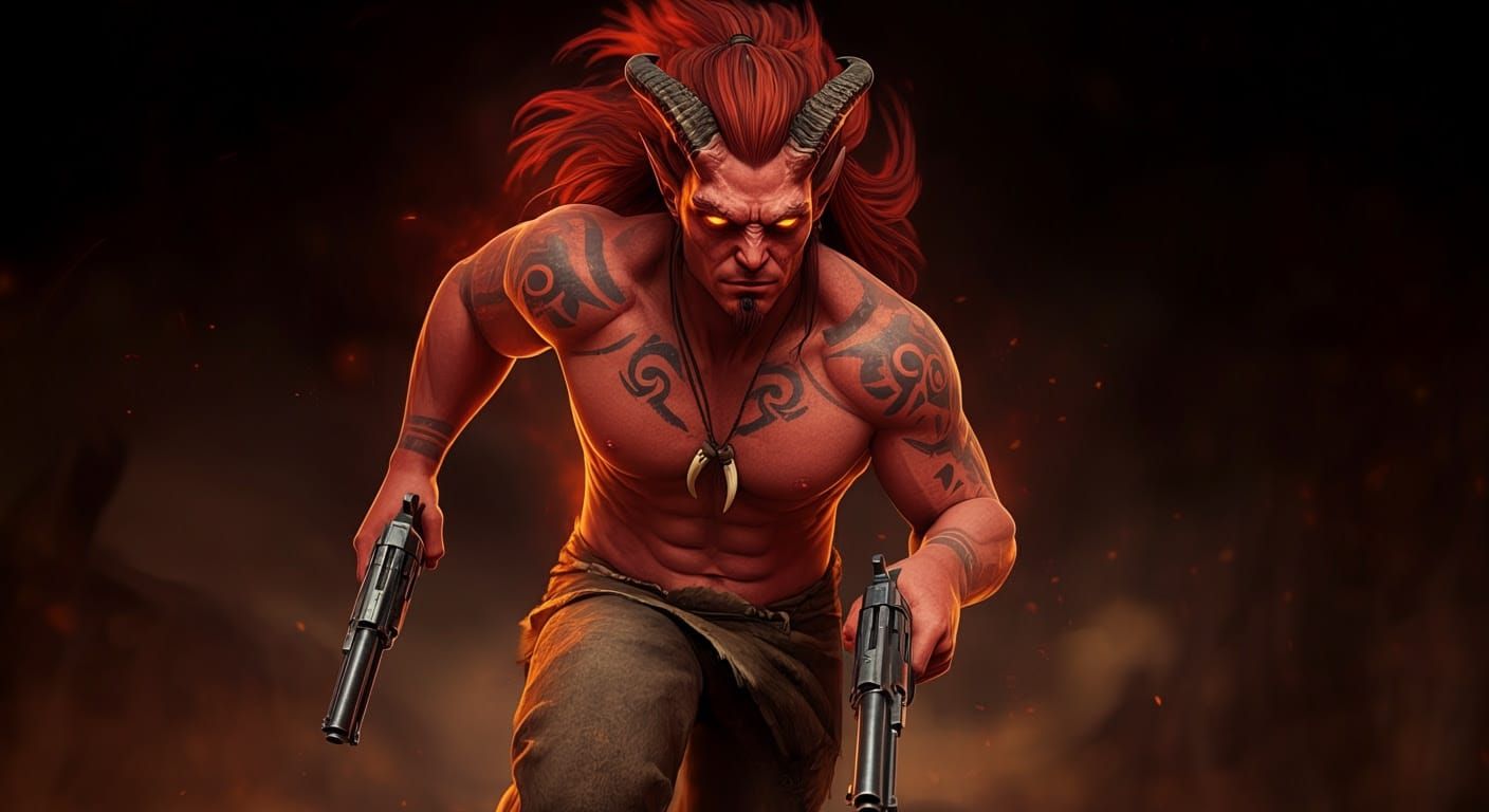 Cyberpunk Bounty Hunter in Action